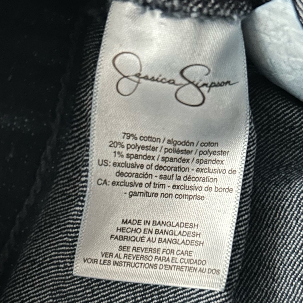 Jessica Simpson Womens Wide Leg High Rise Trouser Jeans Size 10 Dark Blue - Picture 10 of 10